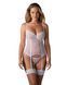 Корсет Obsessive Alissium corset & thong, M/L, гибкие косточки, открытая спина, стринги в комплекте