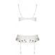 Сексуальный комплект с поясом для чулок Passion LOVELIA SET L/XL, white