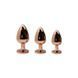 Анальна пробка Wooomy Tralalo Rose Gold Metal Plug Magenta L SO7425 фото 3