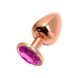 Анальна пробка Wooomy Tralalo Rose Gold Metal Plug Magenta L SO7425 фото 1