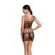 Бодістокінг мінісукня з метеликами Passion BS090 One Size black