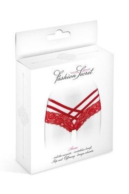 Еротичні трусики з мереживом і перехресними гумками Fashion Secret ANNE One Size червоні