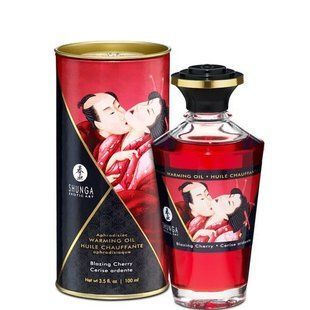 Разогревающее масло Shunga Aphrodisiac Вишня 100 мл SO2493 фото