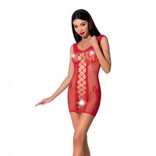 Відверта сукня-сітка Passion BS073 red One size