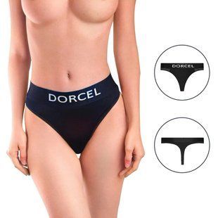 Трусики-стрінги з кишенею для вібратора Dorcel PANTY LOVER XXL чорні