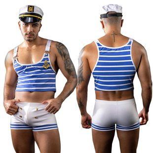 Еротичний костюм моряка JSY &laquo;Милашка Нік&raquo; One Size, топ, шорти, кепка