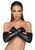 Митенки Noir Handmade F213 Elastic eco leather fingerless gloves - XL