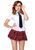 Еротичний костюм школярки Leg Avenue Private School Sweetie L, сорочка, спідниця, краватка, оправа