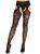 Колготки Leg Avenue Cross Hatch Floral Lace Suspender Hose One Size