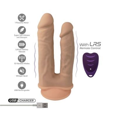 Двойной фаллоимитатор с вибрацией SilexD Double Gusto size 8 SO8209 фото