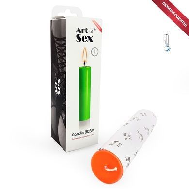 Воскова свічка для БДСМ помаранчова Art of Sex 15 см SO5954 фото