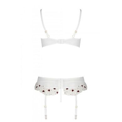 Сексуальный комплект с поясом для чулок Passion LOVELIA SET S/M, white
