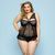Сексуальный комплект белья JSY &laquo;Скромница Брук&raquo; Plus Size, Black, кружево, корсет, стринги