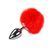 Анальна пробка з хвостом Alive Fluffy Plug L Red SO6320 фото