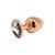 Анальная пробка Wooomy Tralalo Rose Gold Metal Plug L SO7426 фото