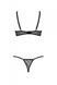 Эротический комплект Passion MARINA SET WITH OPEN BRA, S/M, black, открытые чашки