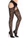 Колготки Leg Avenue Cross Hatch Floral Lace Suspender Hose One Size