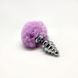 Анальна пробка з хвостом Alive Fluffy Twist Plug M Purple SO6308 фото 2
