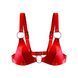 Ліф з натуральної шкіри Feral Feelings - Bikini Top Red