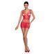 Бодістокінг мінісукня з метеликами Passion BS090 One Size red