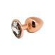 Анальная пробка Wooomy Tralalo Rose Gold Metal Plug L SO7426 фото 1