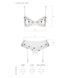 Сексуальный комплект с поясом для чулок Passion LOVELIA SET S/M, white