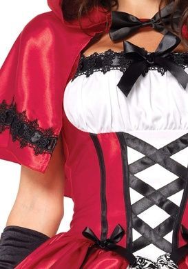 Эротический костюм Красной шапочки Leg Avenue Gothic Red Riding Hood S, платье, накидка