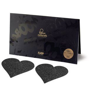 Прикраса на соски Bijoux Indiscrets &ndash; Flash Heart Black