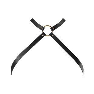 Портупея из экокожи Bijoux Indiscrets MAZE &mdash; Cross Chest Harness Black