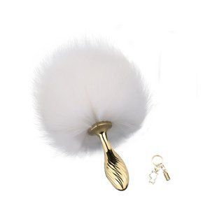 Анальна пробка з кролячим хвостом LOCKINK Tail Anal Pear SX0868 фото