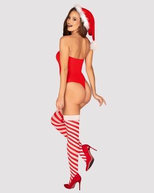 Боди Obsessive Kissmas teddy red L/XL
