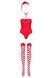 Боди Obsessive Kissmas teddy red L/XL