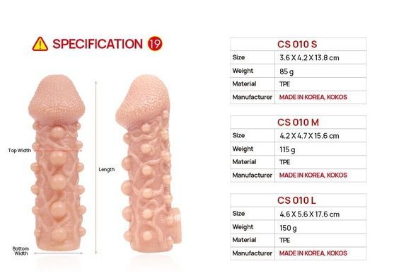 Насадка на член Kokos Cock Sleeve CS 010 M SX1469 фото