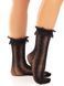 Шкарпетки ажурні з рюшами Leg Avenue Mini Bow Lace Anklet Black