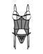 Корсет Obsessive Euridia corset & tanga XL/2XL, Черный