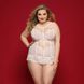 Нежный комплект белья JSY &laquo;Милая Бейли&raquo; Plus Size, White, корсет, стринги, стрепы, кружево