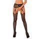 Эротические колготки-бодистокинг Obsessive Garter stockings S821 S/M/L, имитация чулок и пояса для ч