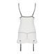 Пеньюар прозрачный с пажами Passion ORIHIME CHEMISE S/M, white, трусики, стрепы