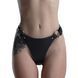 Сексуальні жіночі трусики з натуральної шкіри Feral Feelings String Bikini One Size чорні