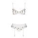 Сексуальний комплект з поясом для панчіх Passion LOVELIA SET XXL/XXXL, white