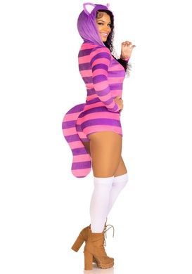 Комбінезон-костюм кішечки Leg Avenue Comfy Cheshire L, з капюшоном