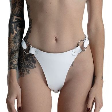 Сексуальные женские трусики из натуральной кожи Feral Feelings String Bikini One Size белые