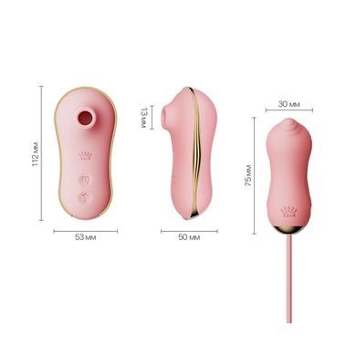 Віброяйце і вакуумний стимулятор Zalo UNICORN Pink SO6684 фото