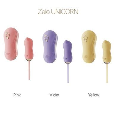 Віброяйце і вакуумний стимулятор Zalo UNICORN Pink SO6684 фото