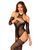 Нейлоновий бодістокінг з імітацією панчіх Obsessive Bodystocking G333 S/M/L, black, з доступом