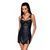 Женская рубашка беби-дол с эко-кожи и кружева Passion Луна XXL/XXXL черная