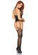 Еротичний бодістокінг Leg Avenue Jacquard net Black, імітація панчіх, відкритий доступ, one size