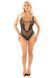 Боди Leg Avenue Rhinestone Net и Lace Bodysuit One Size, Black