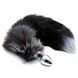 Анальна пробка з хвостом Alive Black And White Fox Tail M SO6322 фото 1