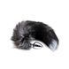 Анальна пробка з хвостом Alive Black And White Fox Tail M SO6322 фото 3